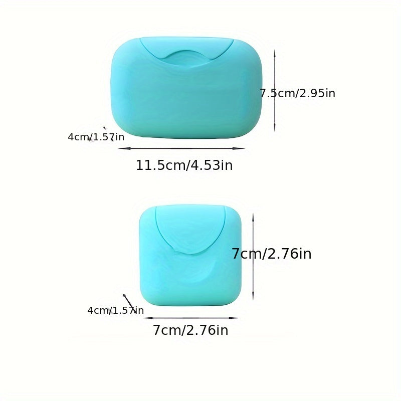 Plastic soap box with lid for travel, camping, or gym use. Waterproof and portable. Perfect for storing soap on the go.