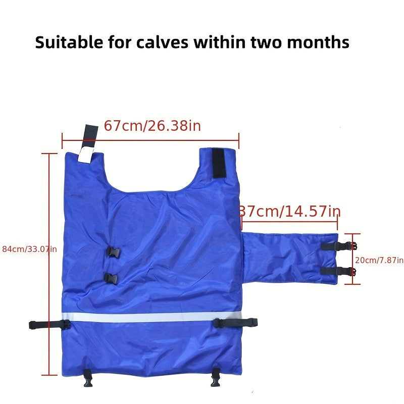 1pc Fabric Calf Vest for Newborn Dairy Cattle, Insulated Stall Accessory with Premium Material