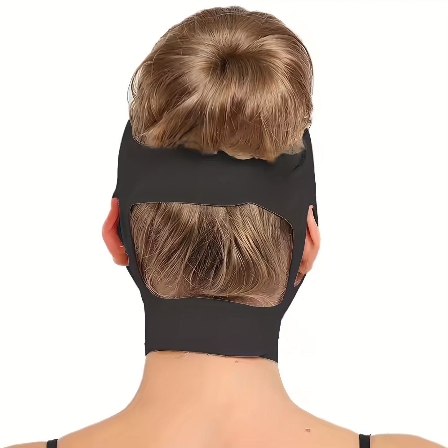 Hypoallergenic V-Line face strap for shaping, lifting, & slimming, with breathable fabric & invisible stitches.