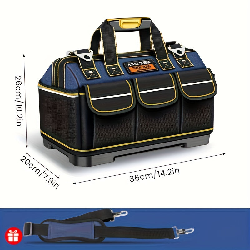 AIRAJ Multifunctional Tool Bag, Large Capacity, Waterproof Oxford Canvas, Repair Tools Storage Bag