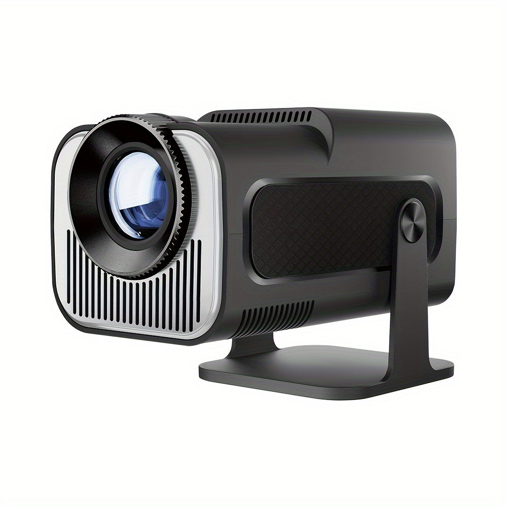 Compact Android 11 home projector with 720P resolution, Dual Band WiFi6, Wireless 5.0, 320ANSI brightness, Auto Keystone &180° rotation for portable cinema experience.