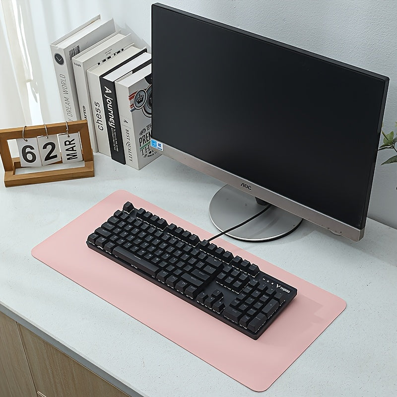 1 Non-slip PVC Faux Leather Desk Mat, Waterproof and Stain Resistant, Easy to Clean, Available in Multiple Colors for Office or Study Table.