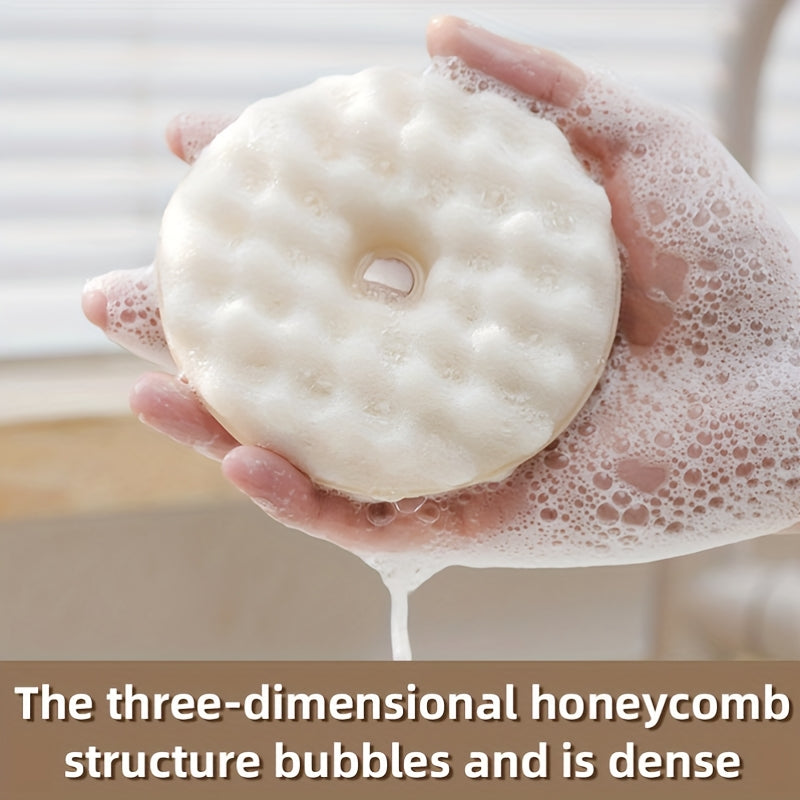 Sponge Cleaning Ball Trio Set - Soft and Comfortable Sponge Balls for Kitchen Cleaning and Dishwashing