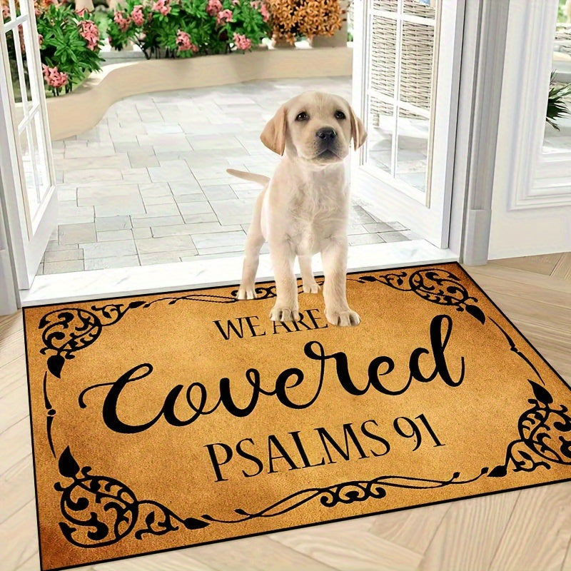 Experience the Love Red 1pc Entrance Mat - perfect for interiors, innovative doormats, slip-resistant floor rugs, bedroom decor essentials, photography props, and outdoor decorations.