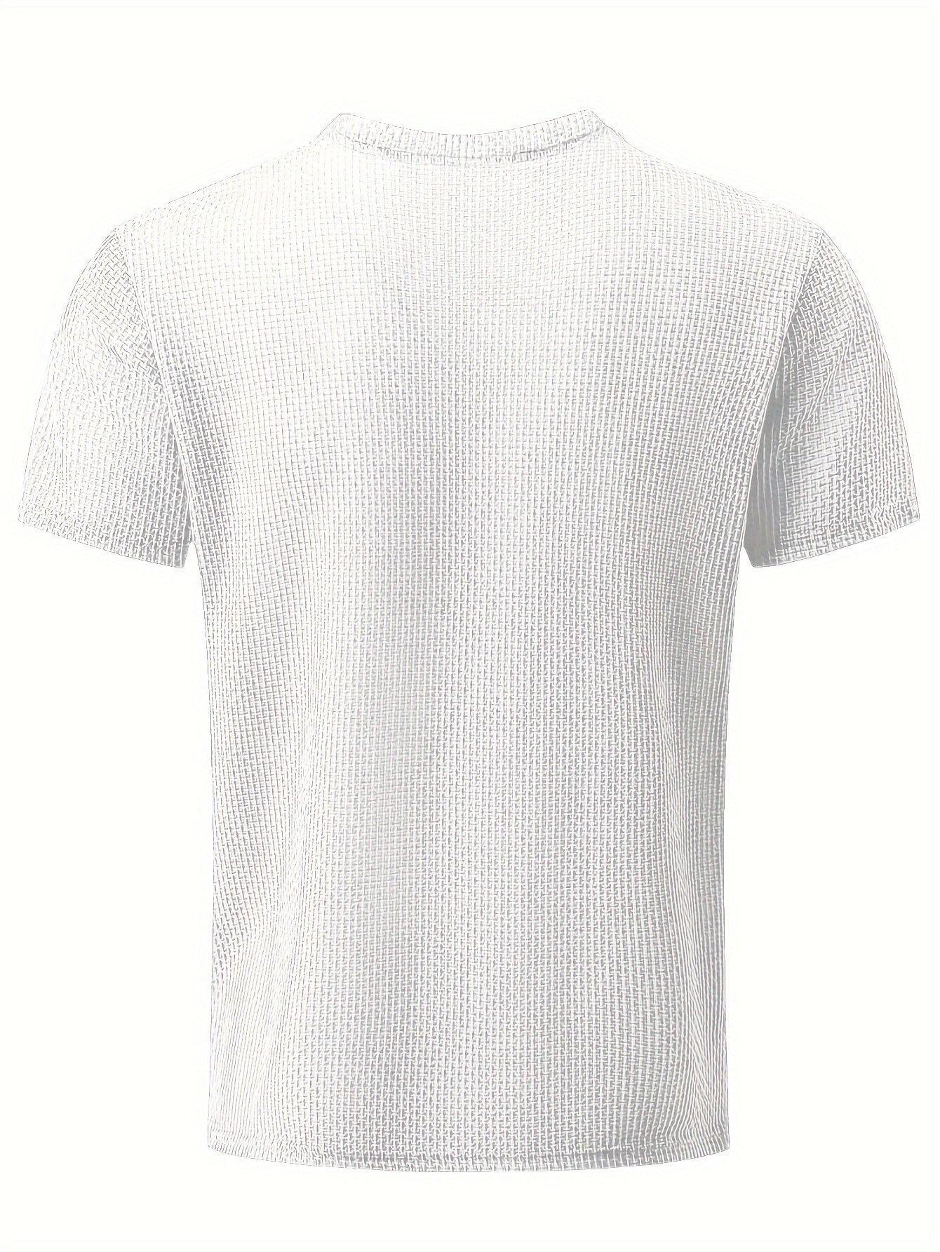 Solid Color Round Neck T-Shirt for Men