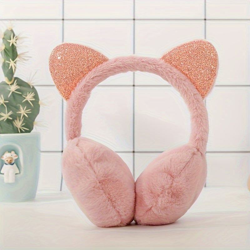 Warm and comfortable faux fur ear warmer with padded ear cups, perfect for keeping women cozy during the winter.