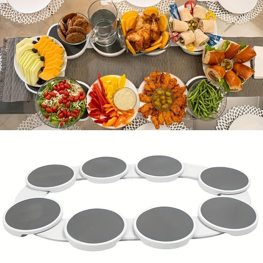 Versatile Dining Table - Rotating Platter for Circular, Rectangular, and Different Table Shapes - Ideal for Hot Pot Dinners, Family Gatherings, and Festive Occasions - Practical Addition to Kitchen and Dining Area.