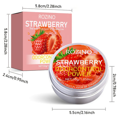 1pc ROZINO Strawberry Scented Deodorant, 30g - Long-lasting odor control, unisex body stick.