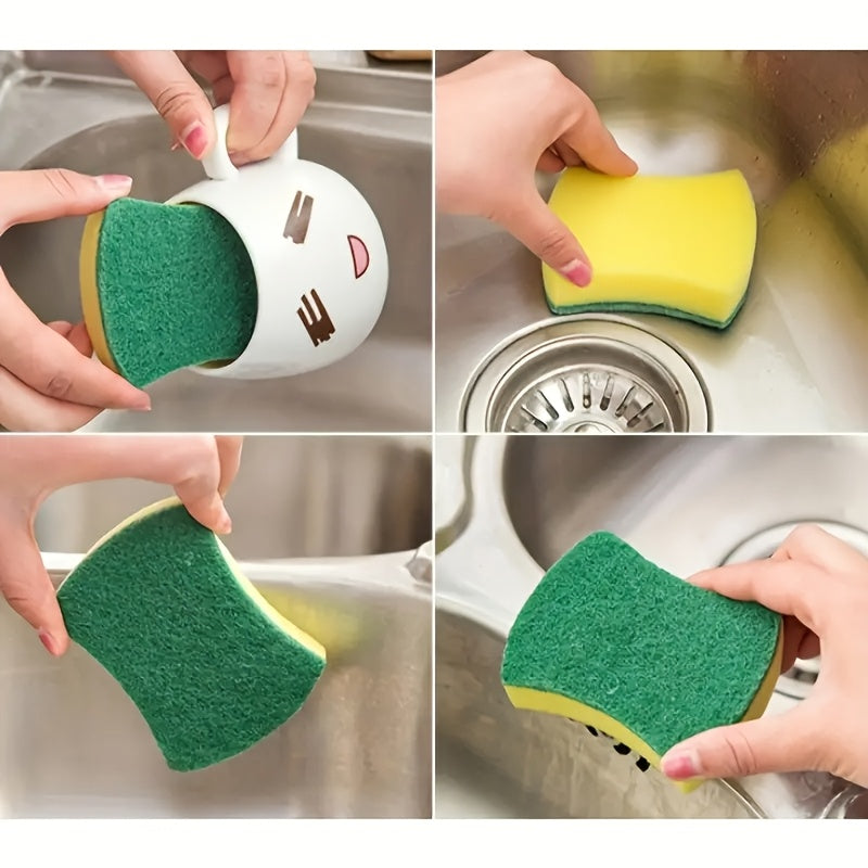 12 or 24 pieces of Multifunctional Cleaning Sponges featuring Double-Sided Scrubbing Pads for Home Cleaning. Suitable for Dishwashing, these High-Quality Kitchen Sponges are Non-Scratch, Durable and Super Absorbent. Ideal Cleaning Supplies and Tools for