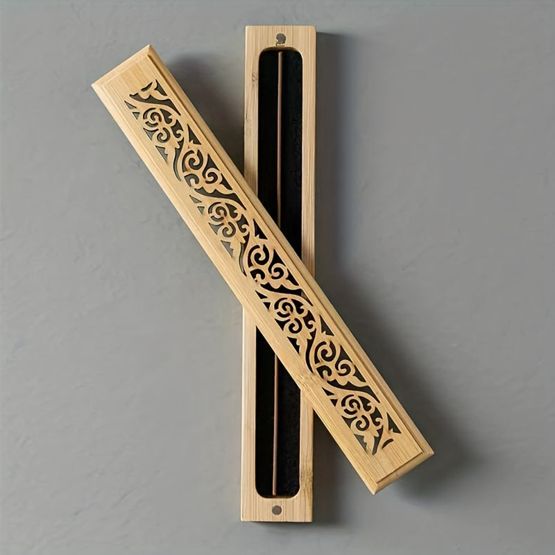 Wooden incense holder for home decoration and relaxation.