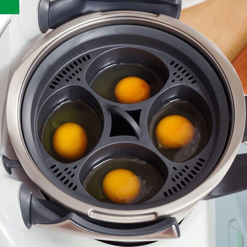 Get the Xiaomei Four-Slot Egg Steamer, a versatile kitchen gadget that lets you cook five poached eggs at once. This convenient home steamer also includes an egg cooking bowl and an egg boiling pot for all your egg cooking needs.