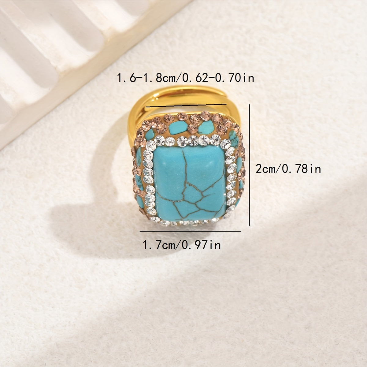 Vintage-inspired Boho-Chic Turquoise Statement Ring brings luxury and style to your daily wardrobe and special occasions. A perfect gift for Thanksgiving.