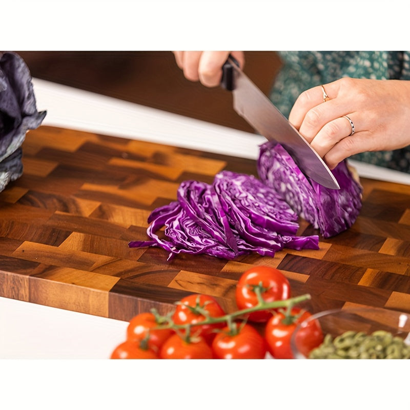 Premium Acacia Wood Cutting Board - Double-Sided for Meat, Cheese, Bread, Vegetables & Fruits - Food-Safe, Perfect for Kitchen & Outdoor Gatherings