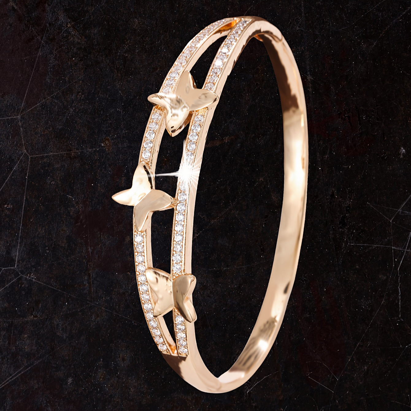 An elegantly designed bracelet featuring micro-inlaid synthetic zirconia, crafted in a minimalist INS style, is a hot-selling piece.