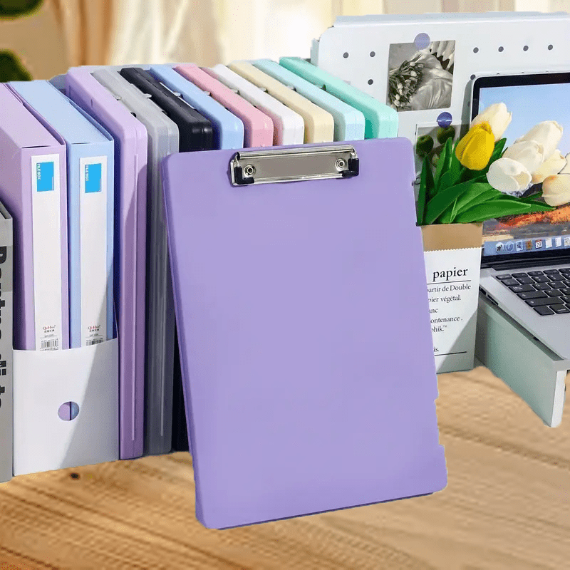 A plastic A4 file folder storage box perfect for organizing test papers and sorting subjects.