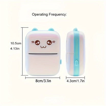 Wireless Mini Thermal Printer with 200dpi High Resolution, USB Rechargeable, App & Wireless Connectivity, Thermal Paper Compatible; No Ink Needed. Ideal for Photos & Memos.