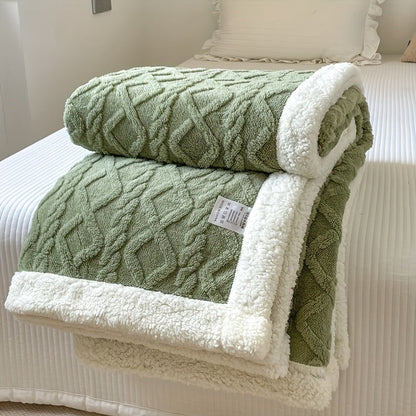 A cozy Double-Sided Fleece Bed Blanket perfect for autumn and winter, also great for staying warm during the summer with its thickened design. Ideal for all seasons and makes a wonderful Christmas gift.