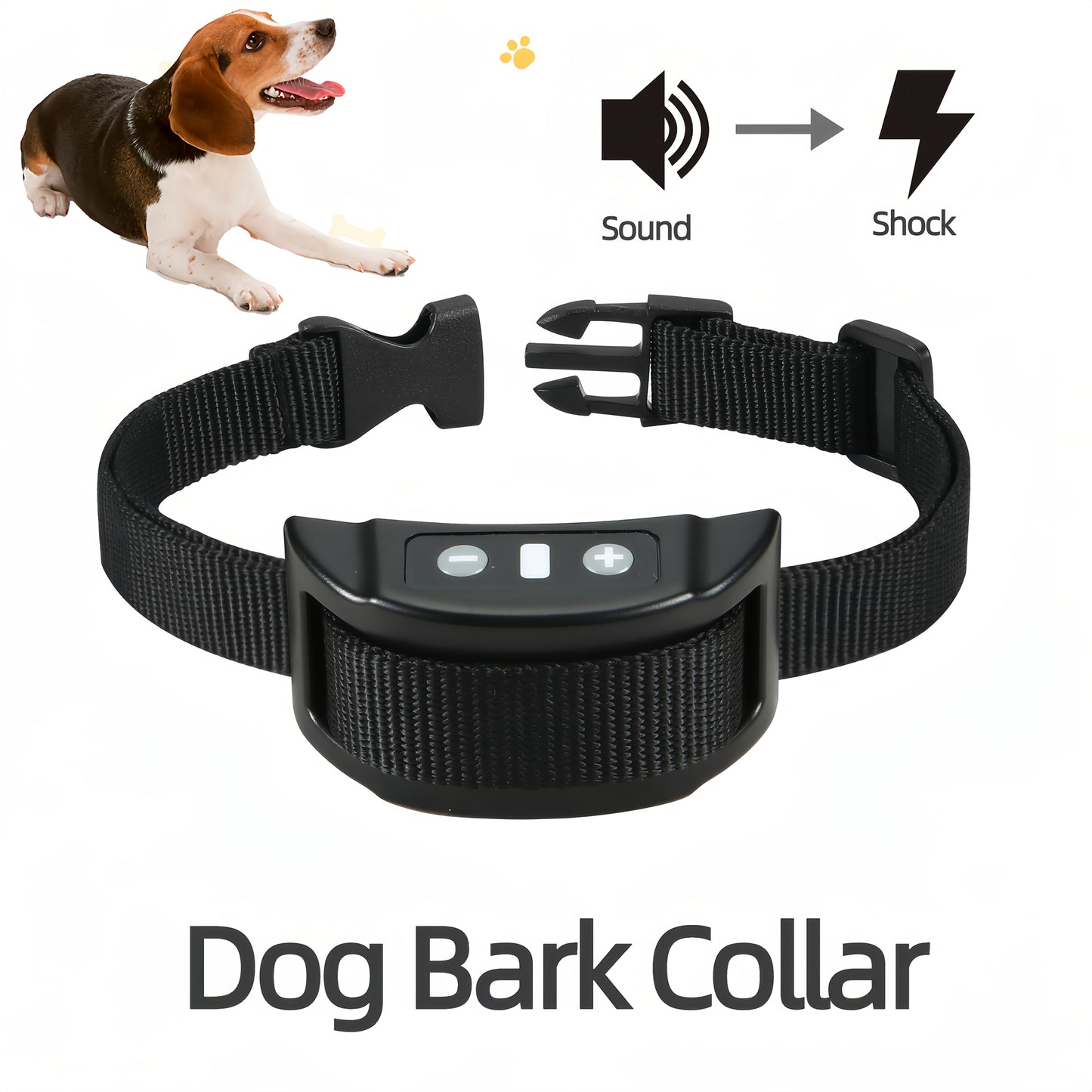 Nylon USB dog silencer with rechargeable lithium battery for barking dogs.