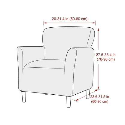 1pc Fleece Armchair Cover, removable, washable, stretch tub arm chair slipcover for study bar counter living room.