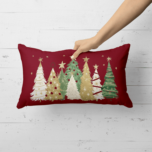 Decorate your living room and bedroom with this Christmas Decorative Pillow Cover featuring a Christmas tree design. This sofa cushion cover is perfect for adding some festive charm to your space. It makes a great Christmas decoration and gift. The