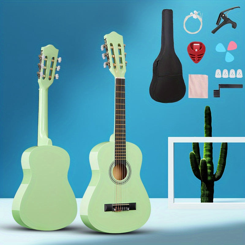 30/38 Inch Classical Acoustic Guitar Kit for Adults and Teens, Includes Picks, Bag, Case, and Accessories - Perfect for Beginners.