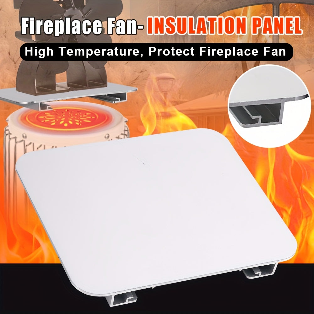 Aluminum Stove Fan Heat Shield with High-Temperature Resistance - Insulation Board for Burner Protection, Perfect for Fireplaces and Heaters