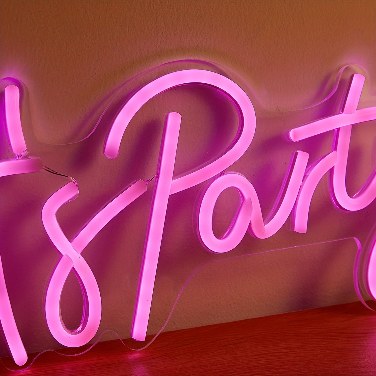 White LED Neon light sign for parties, USB powered for bedroom wall decoration. Great for festivals, weddings, and as a multipurpose decorative wall lamp.