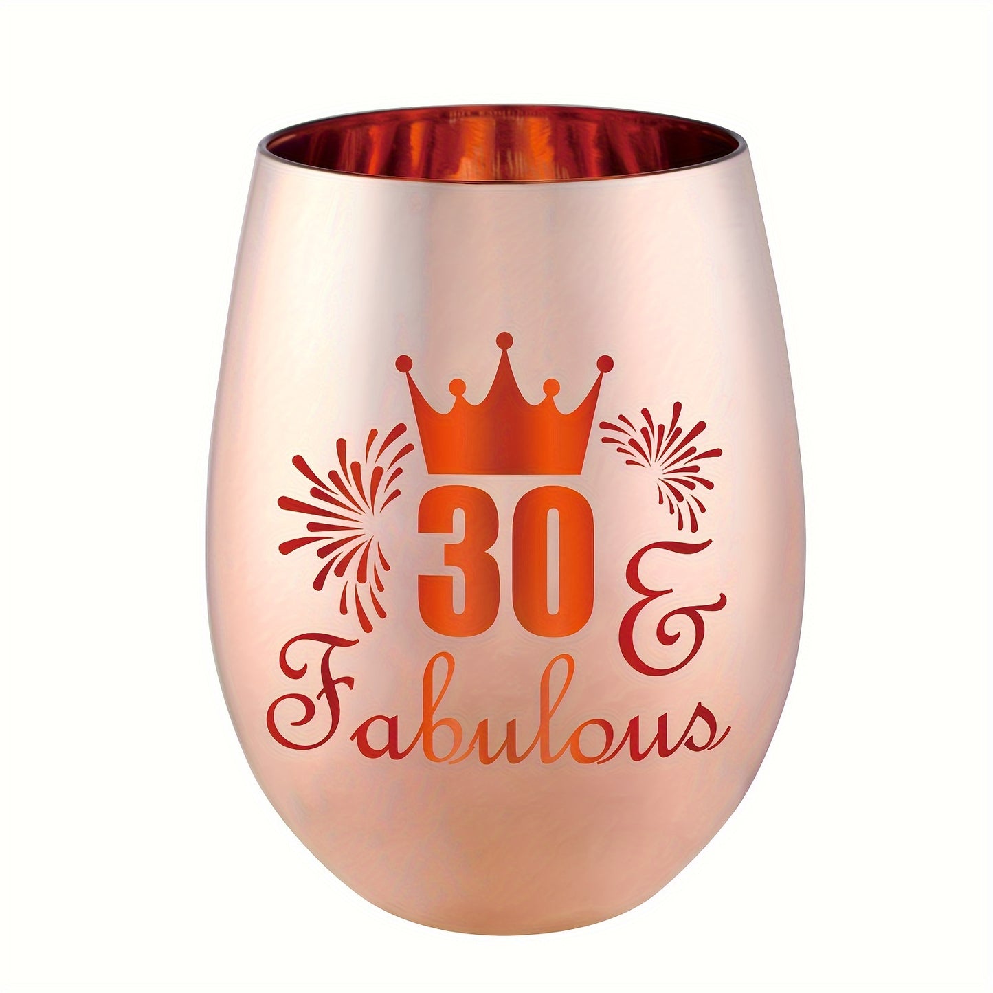 Stylish Glass Birthday Cup for Women - Ideal for 30th-70th birthdays - Durable and Reusable, Great for Home.