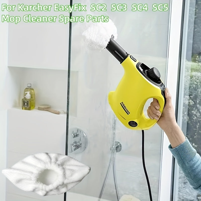 Набор из 5 тканевых чистящих подушек для парового швабры Karcher EasyFix SC2 SC3 SC4 SC5, идеально подходит для замены изношенных аксессуаров на вашем моющем устройстве.