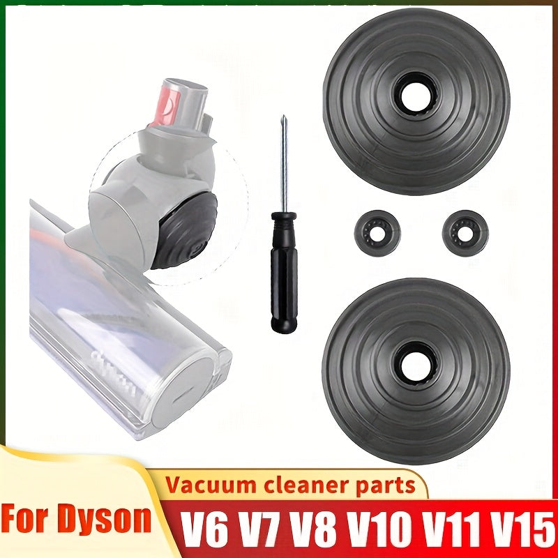 Replacement kit 966817-01 for Dyson V-Ball Wheel - Compatible with V6, V7, V8, V10, V11, V12, DC58, DC59, DC62, DC74 Models - Made of durable plastic, includes floor attachment accessories