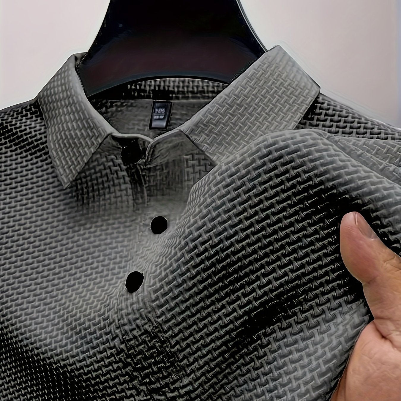 Men's Breathable Mesh Shirt made of stretchy nylon ice silky fabric with short sleeves and button-up collar, perfect for golf, gym, and casual summer wear. Lightweight, moisture-wicking