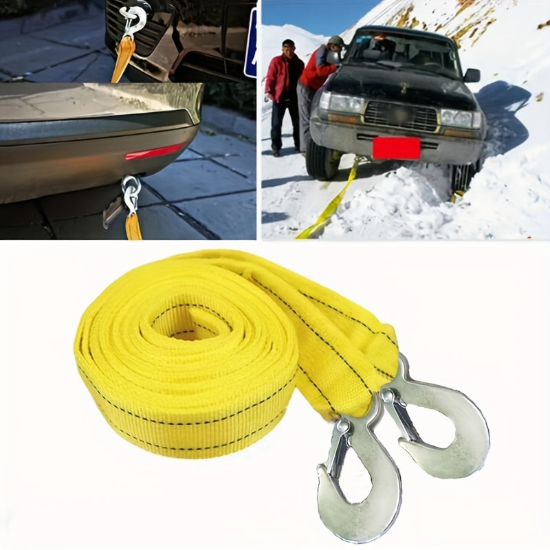 Durable 3 Ton Traction Rope, 3.91m Nylon Recovery Strap with Storage Bag - Perfect for Vehicle Recovery, Off-Roading.