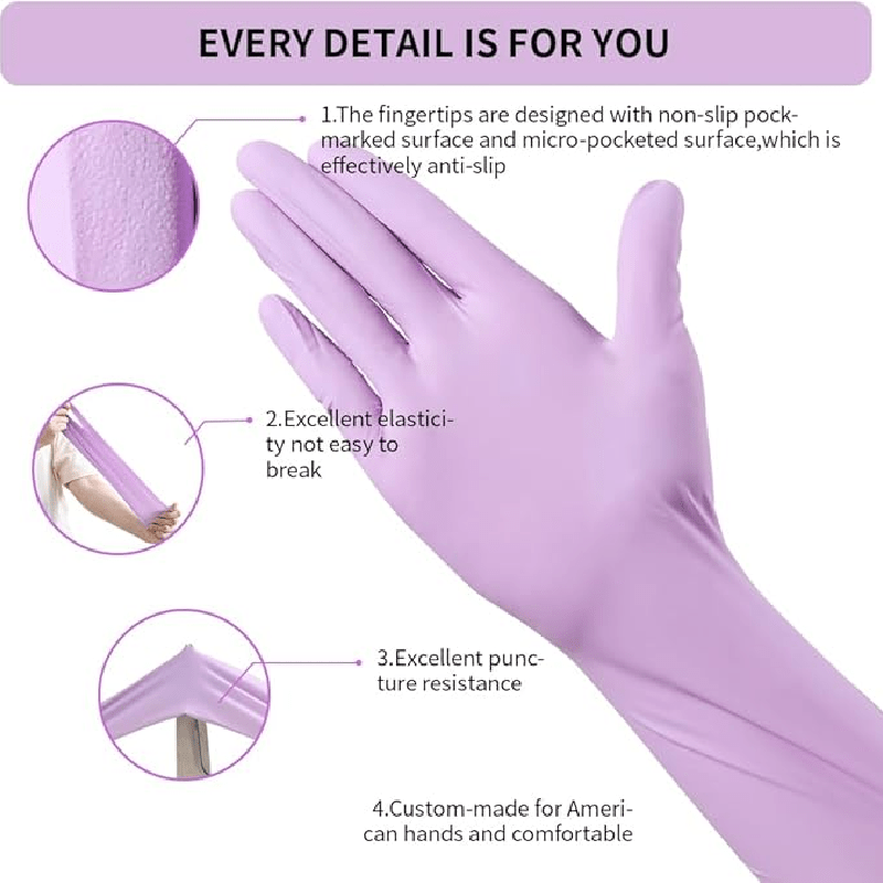 Get 30 pieces of extra long 30.48cm reusable nitrile gloves that are waterproof, durable, and flexible for use in the kitchen, bathroom, pet care, and more. These gloves are made with lead-free silicone cleaning supplies.