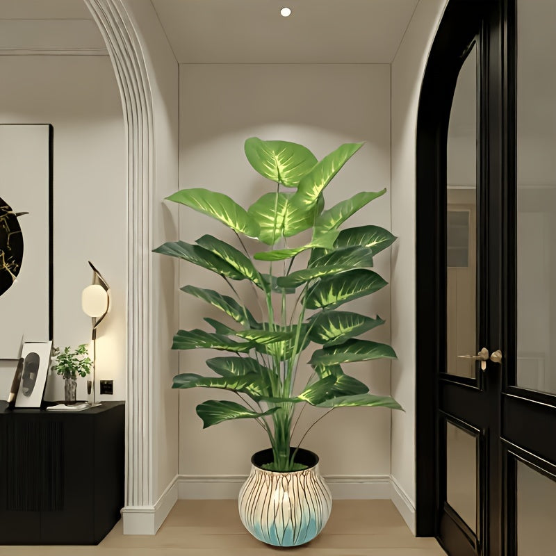 Versatile lifelike money plant - perfect for weddings, hotels, gardens. Indoor/outdoor artificial tree, ideal for all seasons. Flower pot not included.