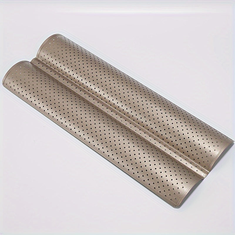 Baguette Baking Pan: Non-stick, One-pack with Mesh Mold and Options for 2, 3, or 4 Slots