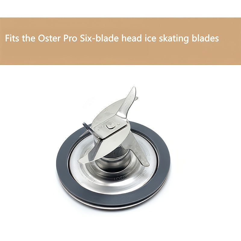 1200w PRO Blender Blade for Oster Juicer, made of stainless steel with ice crusher capability. Includes holder with six blades for efficient blending.