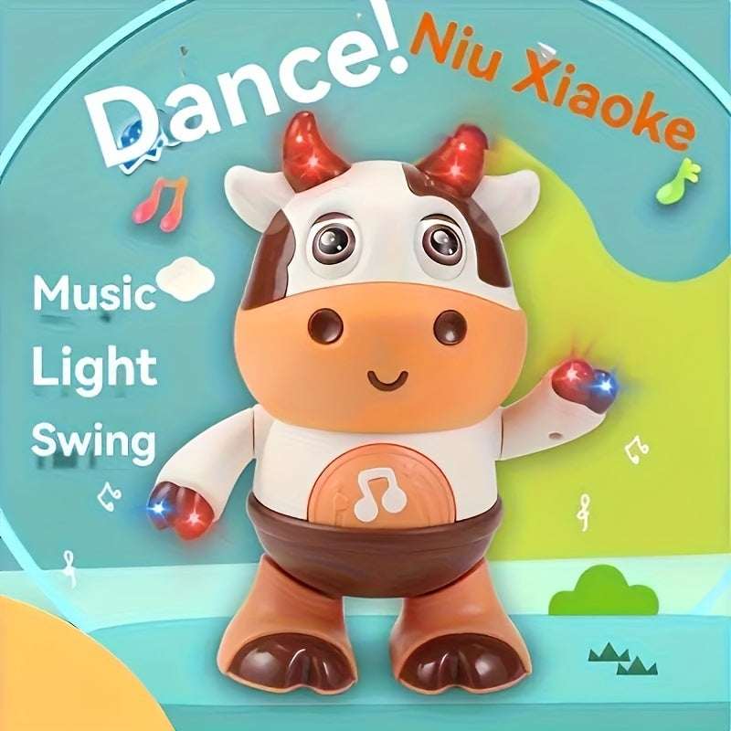 Cow Toy that Sings and Dances with Interactive Features, Musical Lights, Perfect for Kids of All Genders, Great for Christmas and Halloween, Made of Colorful Plastic