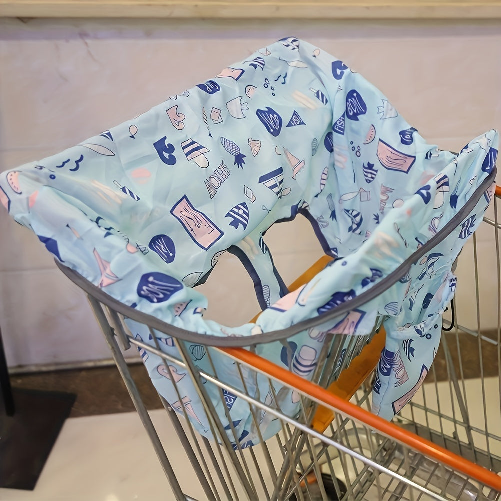 Cover your baby's car seat, shopping cart, and high chair with this versatile 2-in-1 portable cover for both boys and girls.