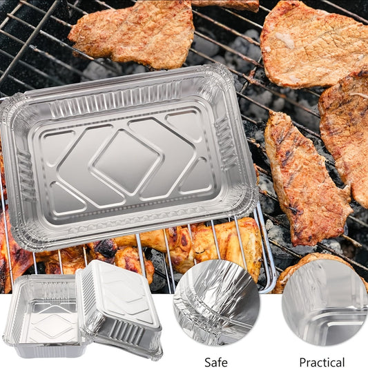 20 pieces of drip pans that are compatible with Weber grills, including Spirit Gas Grills, Q Grills, Genesis, and Genesis II LX 200 300 Series. These disposable aluminum foil grease trays are perfect for outdoor BBQs and are essential kitchen