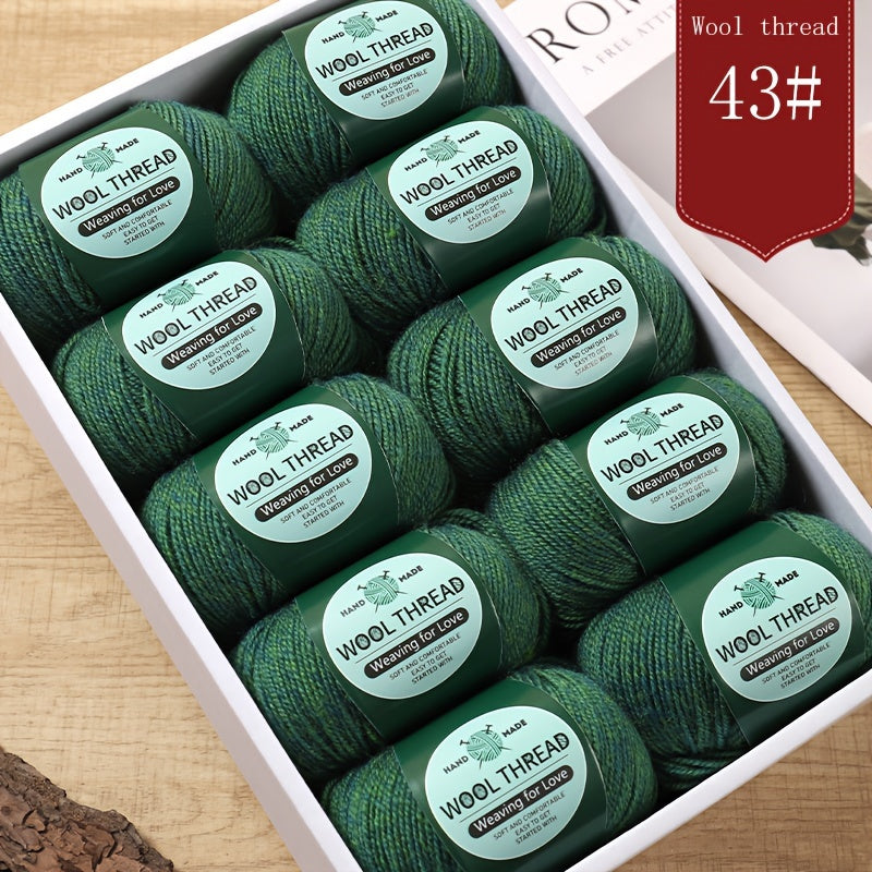 10 pieces of Australian yarn, each pack weighing approximately 500g with 10 balls. It has a moderate thickness, is easy to knit, soft, and warm. Ideal for crocheting sweaters, coats, vests