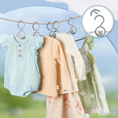 Adjustable retractable clothes hanger suitable for any occasion, in gray color. Perfect gift for Halloween, Thanksgiving, Christmas.