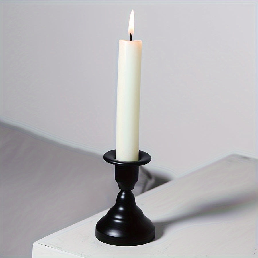 Chic metal candle holder ideal for romantic dinners and home decor.