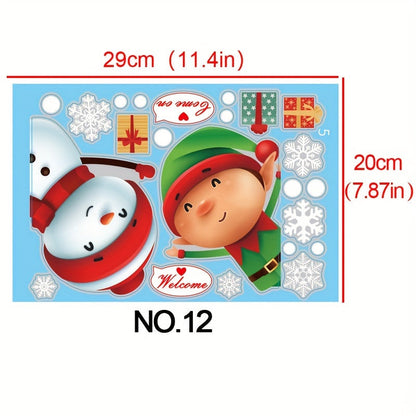 Get in the festive spirit with our 2024 Christmas Window Clings! This set includes 1pc featuring charming Snowflake & Santa Designs. These removable electrostatic stickers are perfect for decorating your home or shop during the holiday season. Bring some