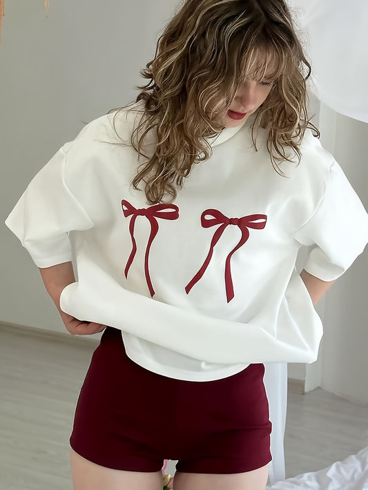 Women's T-shirt with a bow