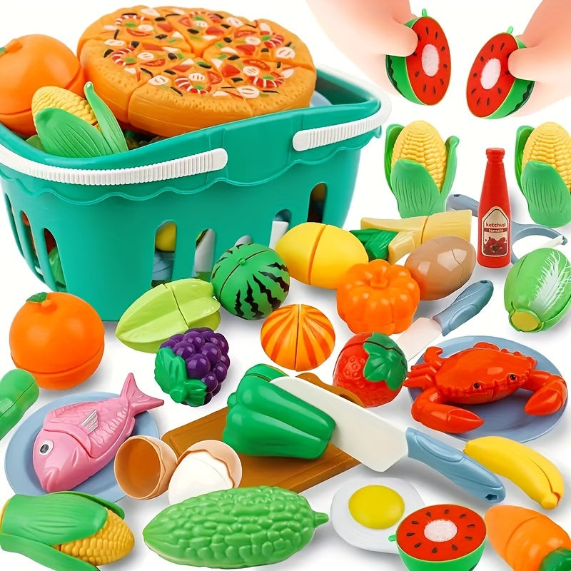 Entertaining toy set with realistic fruit and vegetable designs, perfect for family party role play and kitchen pretend play