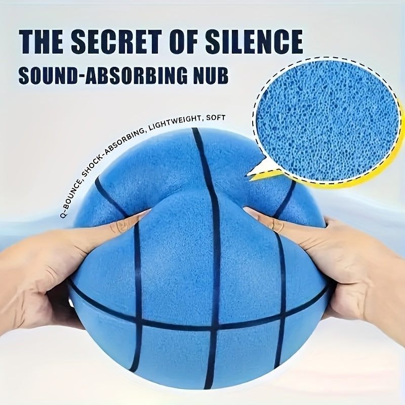 7.09-inch silent basketball suitable for outdoor and indoor play, perfect gift for birthdays, holidays, and camping.