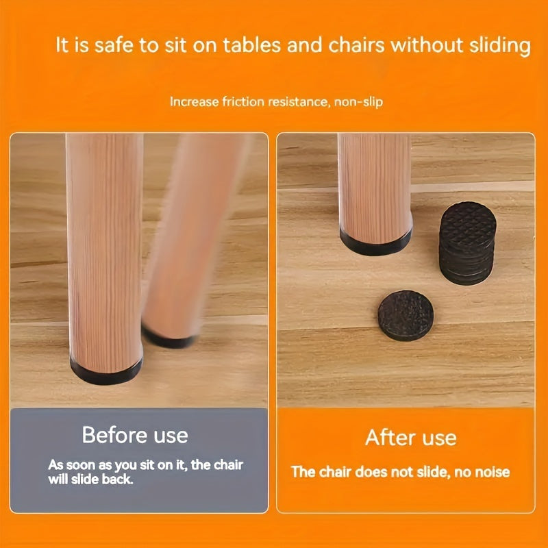 Customize 10 Non-Slip Furniture Pads - Quiet Leg Protectors for Floors, Sofas, & Chairs, Cut-to-Fit