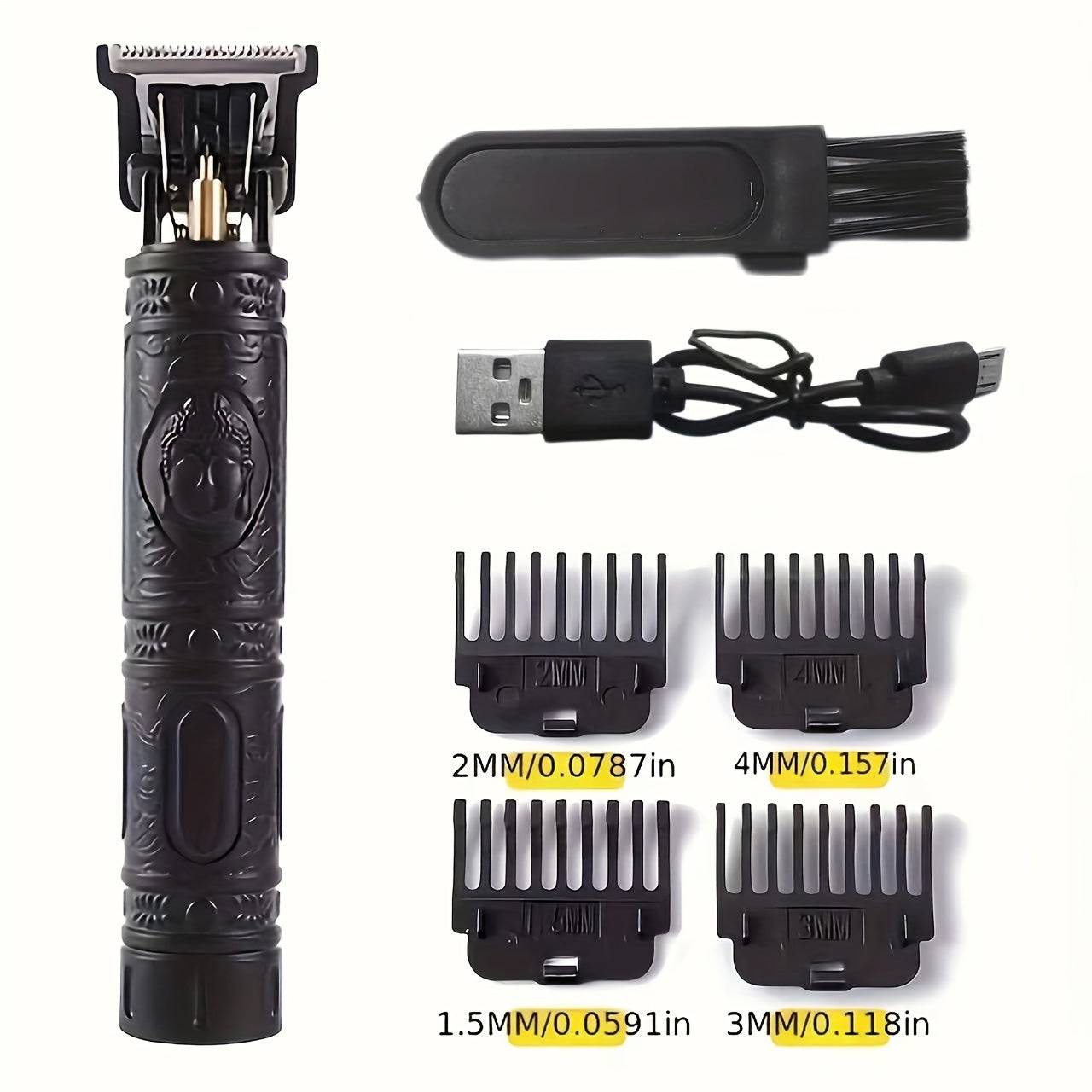 1pc Professional USB Rechargeable Electric Hair Clipper for Men, 36V Battery Operated, Stylish Gift for Dad and Partner.