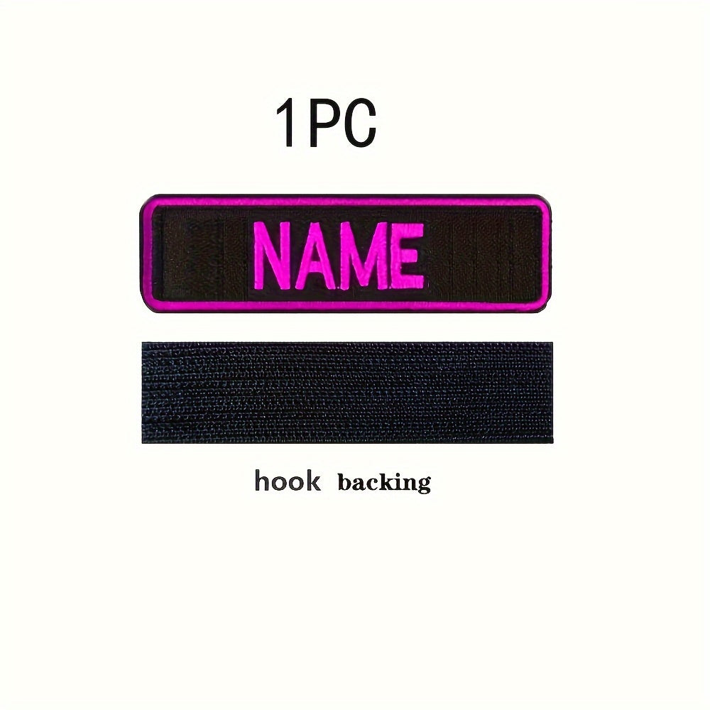 Personalized Logo ID Patch with Custom Embroidered Name - Ideal for Clothing, Jackets, Hats, and Backpacks - Size: 10.16x2.54 cm