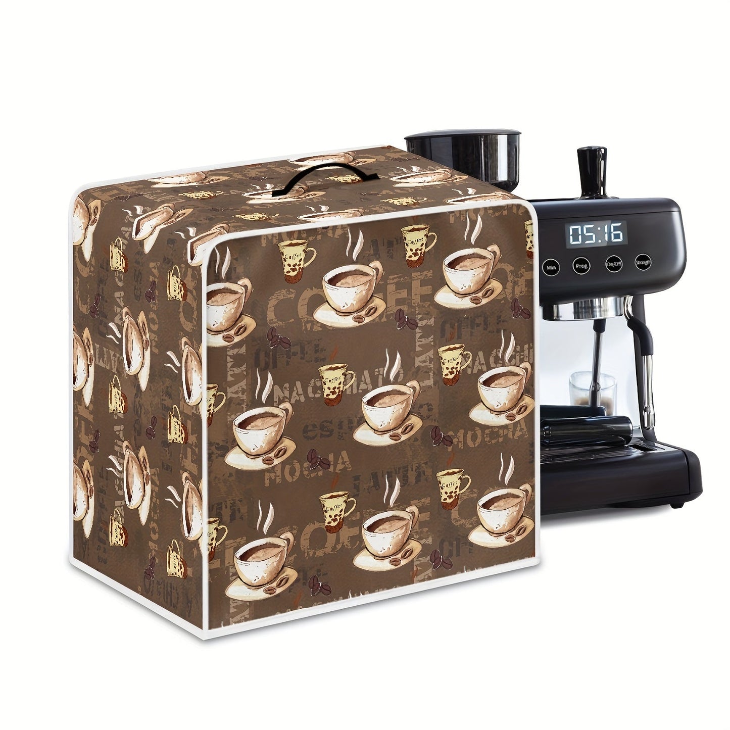 Protect your espresso machines and stand mixers from dust and fingerprints with the Rshubino Coffee-Themed Appliance Cover. This cover features cartoon prints and is perfect for adding a touch of style to your home or office kitchen. It fits standard